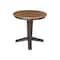 International Concepts 30 in. Solid Wood Round Top Pedestal Dining Table - 29.9 in. High, Hickory/Washed Coal K45-30RT-23B - alternate 3